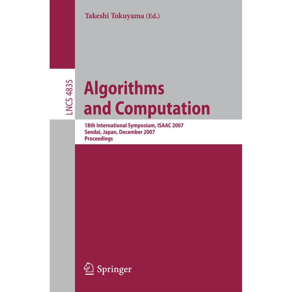 Algorithms and Computation, Fachbücher von Takeshi Tokuyama