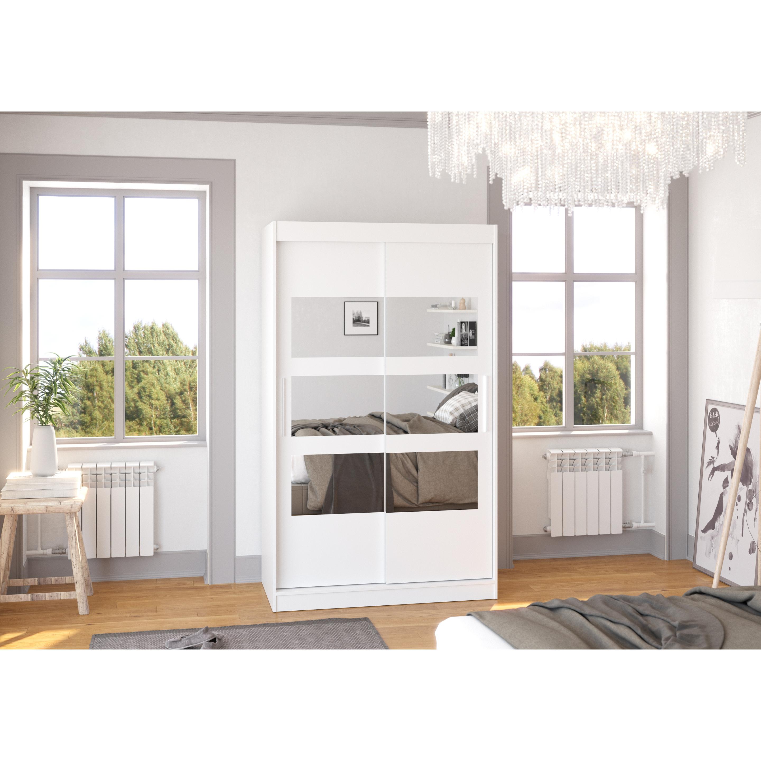 Thumbnail - ADRK Furniture, Kleiderschrank, Verspiegelter Schiebeschrank KOLORADO 120 (120 x 58 x 200 cm)