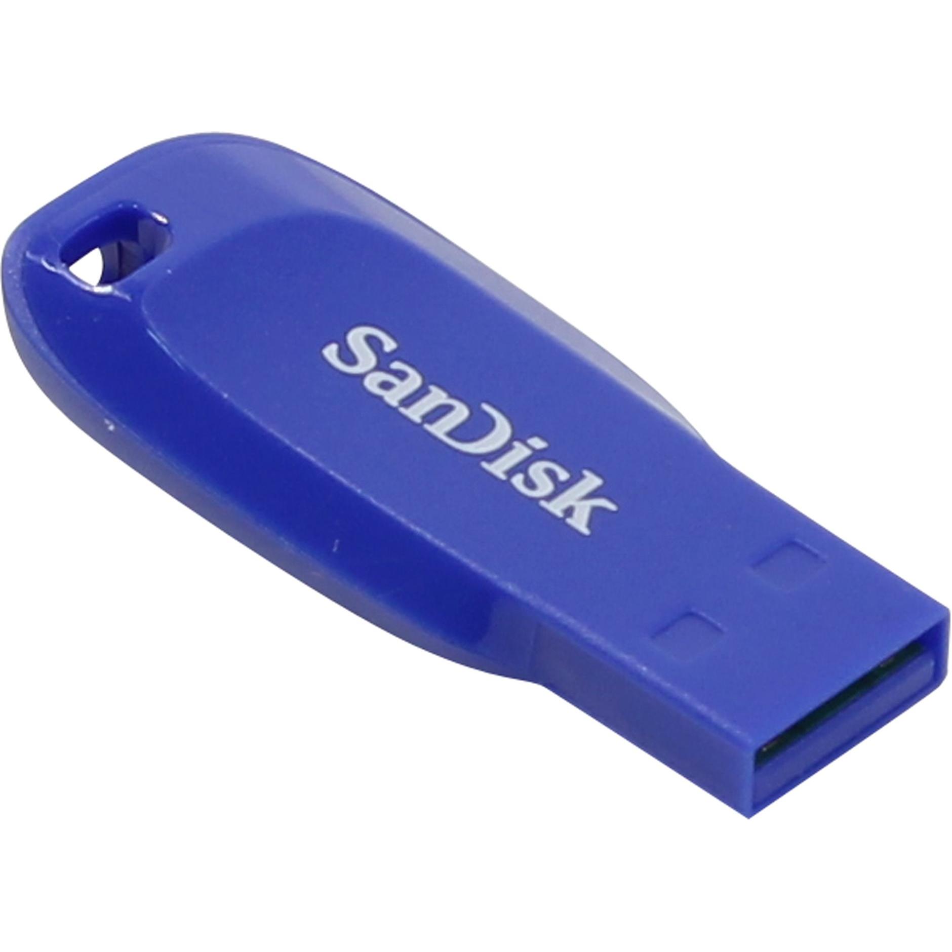 SanDisk Cruzer Blade (64 GB, USB-A, USB 2.0), USB Stick, Blau