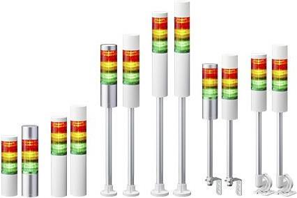 Produktbild Patlite LED Signal Tower No Flash/Buzz, Silver