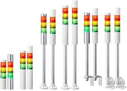 Actual product image Patlite LED Signal Tower Flash/Buzz, Off-white