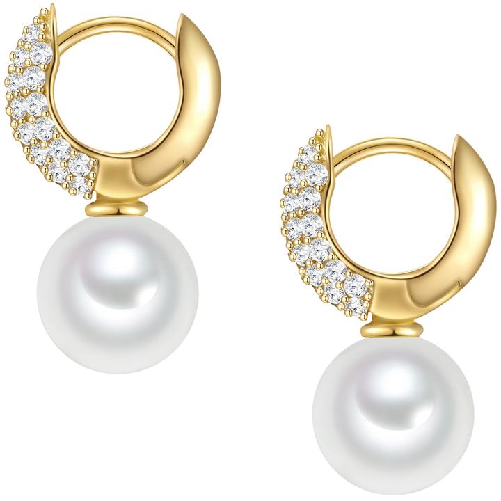 Immagine prodotto Rafaela Donata Donna Argento 925 Cubic Zirconia Shell Core Pearl Oro Giallo - 30374 (Argento 925/000)