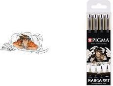 Actual product image Sakura Manga Tool Set Pigma (4x)