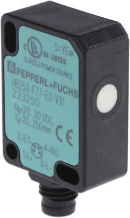 Actual product image Pepperl & Fuchs Miniature Ultrasonic Sensor, Sr 250mm