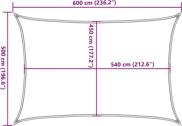 Actual product image VidaXL Sonnensegel (5 x 6 m)