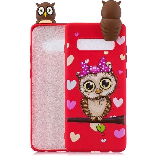 Thumbnail - MU Style Softcase Hülle mit kleiner Figur (Samsung Galaxy S10+), Smartphone Hülle, Mehrfarbig