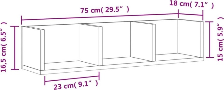 Immagine prodotto VidaXL Armadio a muro (75 x 18 x 16,5 cm)