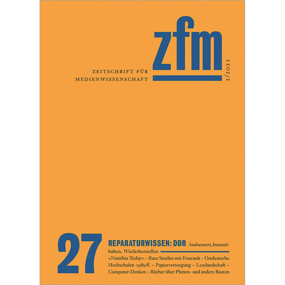 Zeitschrift für Medienwissenschaft 27, Fachbücher