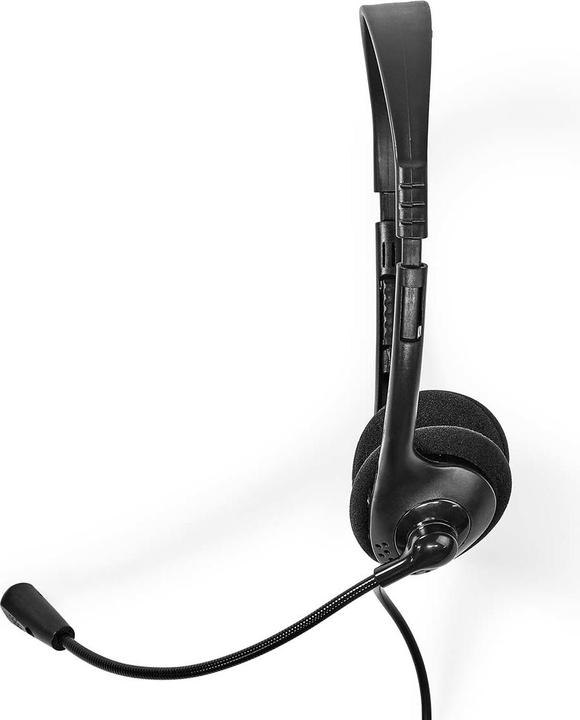 Actual product image Nedis PC Headset On-Ear - Black (Cable, USB-A, Google Meet, Microsoft teams, Zoom)