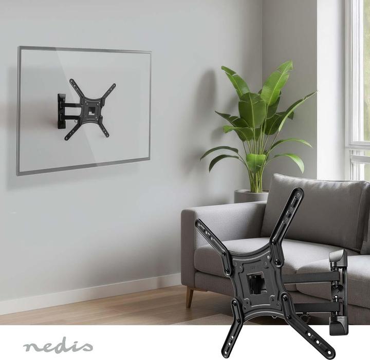 Produktbild Nedis Vollbewegliche TV-Wandhalterung - 23 - 55" - Max. 30 kg - 3 Drehpunkte - Drehwinkel: 180 ° - (Wand, 30 kg, 23" - 55")
