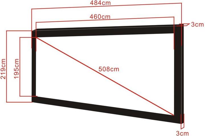 Produktbild Multibrackets M Framed Projection Screen 460x195 (200", 2.35:1)