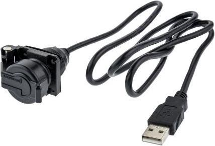 Produktbild Amphenol USB-A,Buchs,Deckel,Kabel 1,0m (1 m, USB 2.0)