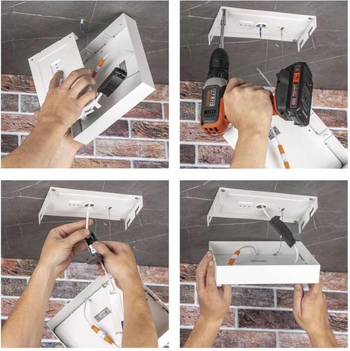 Actual product image Emos Surface-mounted LED light NEXXO, square, white, 7.6W, with Change CCT (680 lm)