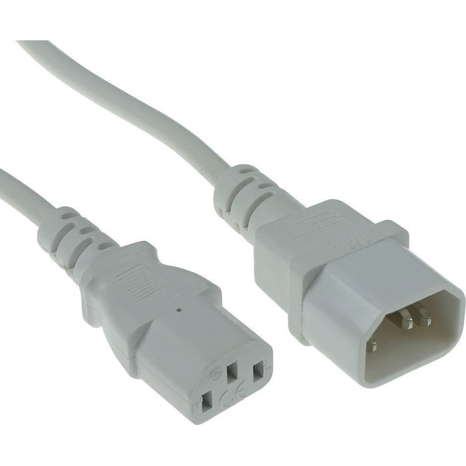 ACT AK5245 Stromkabel Weiss 1,8 m C13-Koppler C14-Koppler (1.80 m), Stromkabel