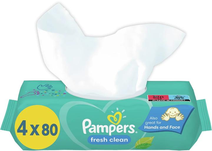 Actual product image Pampers fresh clean (4 x 80 pcs.)