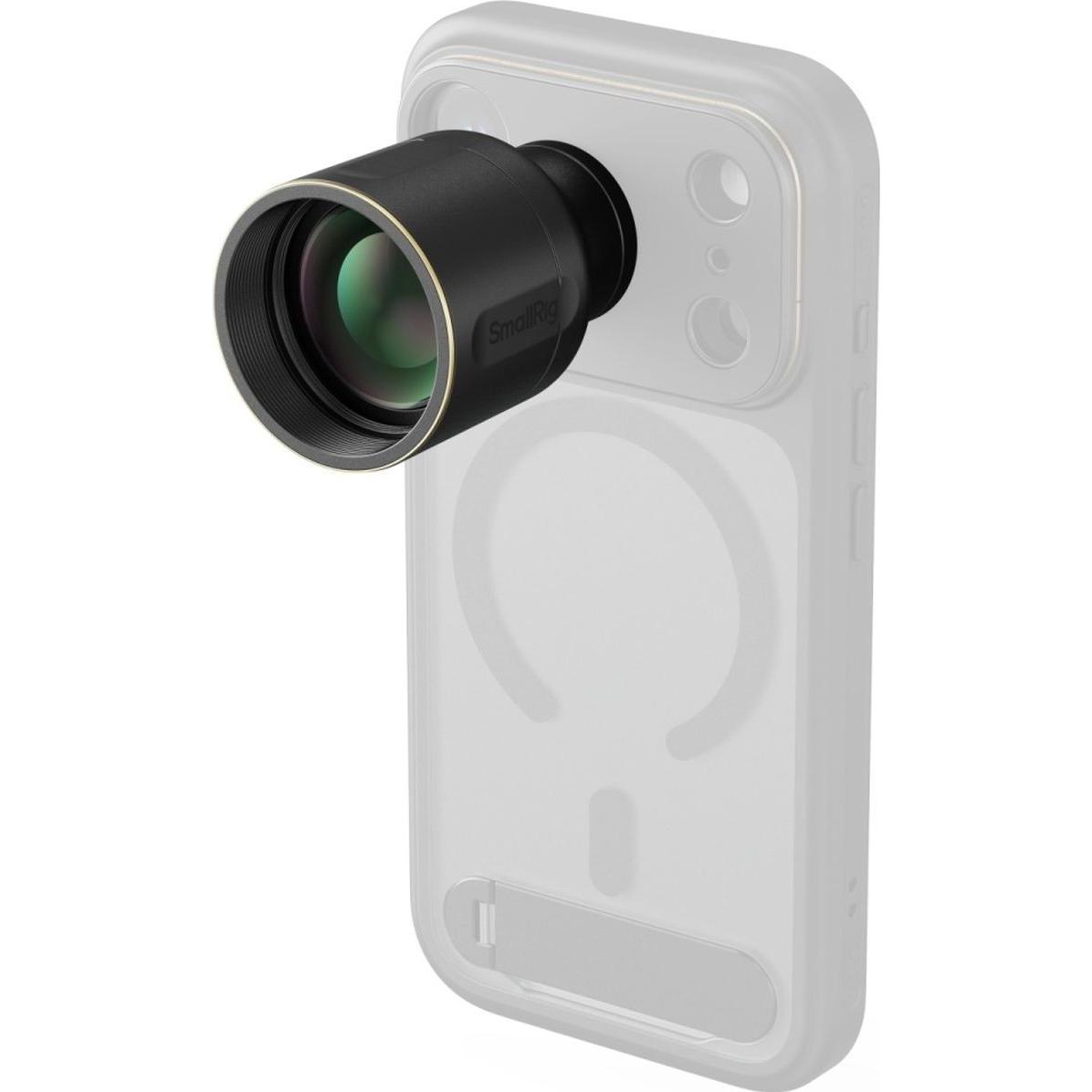 SmallRig 5920 2× Magnification Telephoto Lens for Phones (T-Mount), Accessori per cellulare, Nero