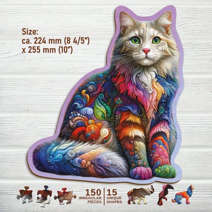 Image du produit WoodenCity Puzzle Holz M Soft Cat (150 pièces)