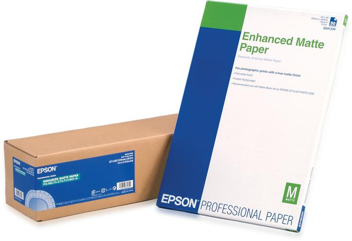 Epson S041595 Enhanced matte Papier inkjet 189g/m2 610mm x 30.5m 1 Rolle 1er-Pack (189 g/m², 3050 cm, 60.90 cm)