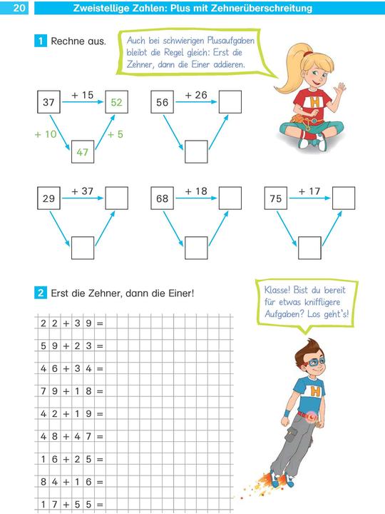 Actual product image Die Mathe-Helden. Rechnen bis 100. 2. Klasse (German, Holger Gessner, 2016)