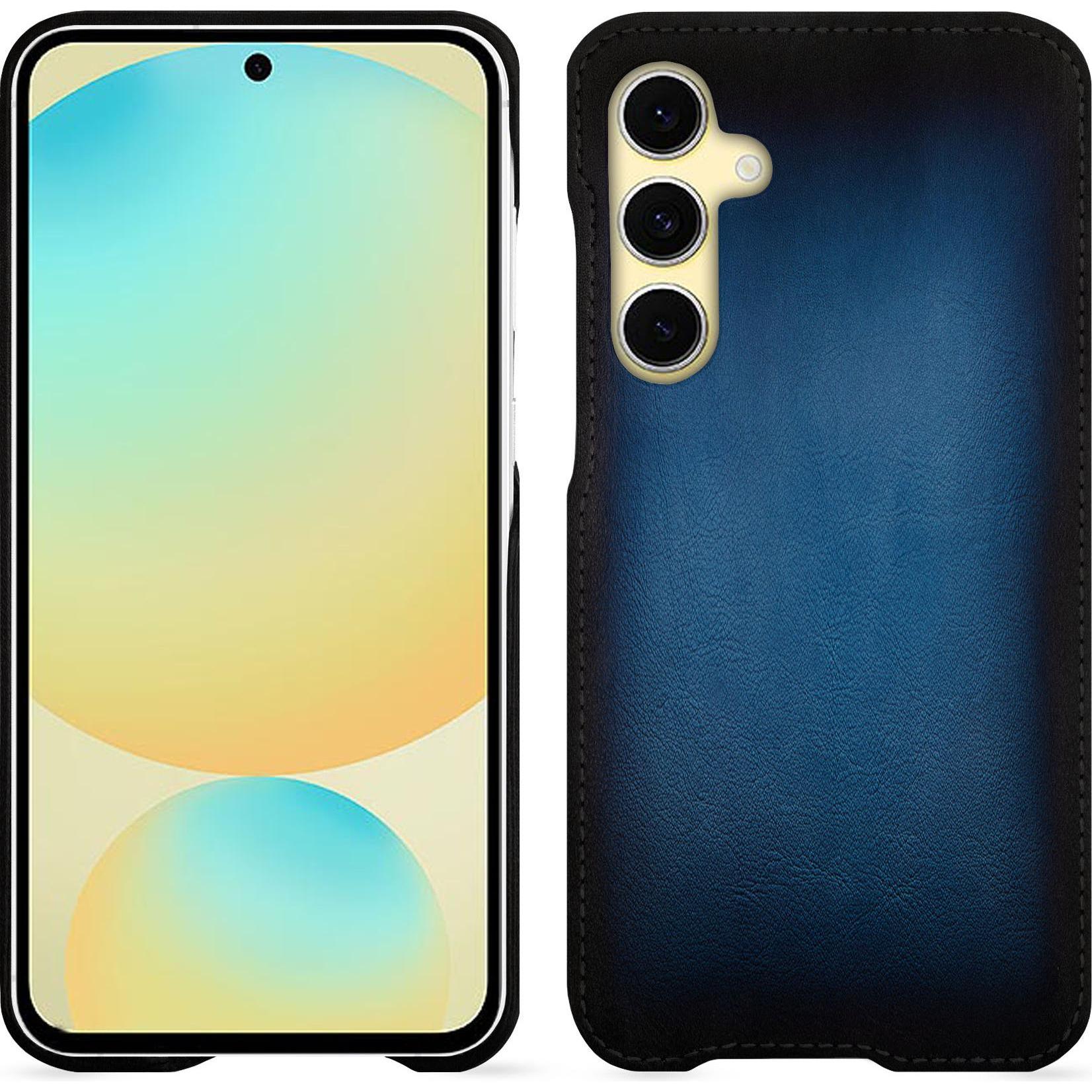 Noreve Lederschutzhülle (Samsung Galaxy S24 FE), Smartphone Hülle, Blau