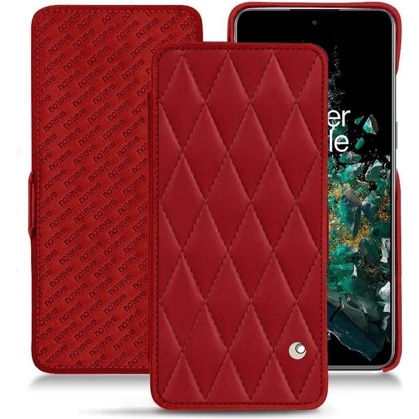 Noreve Lederschutzhülle horizontal (OnePlus 10T), Smartphone Hülle, Rot