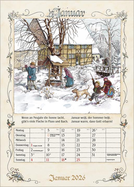 Actual product image Bauernkalender2026 (A3)