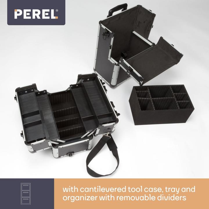 Actual product image Velleman ALUMINIUM TROLLEY CASE - 370 x 225 x 670 mm - BLACK