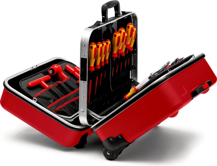 Image du produit Knipex Mallette à outils "BIG Twin Move RED" Compétence électrique 98 99 15 (47 pièces)