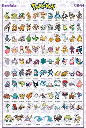 Actual product image GB Eye Pokemon Poster Sinnoh Pokemon English (91.5x61)