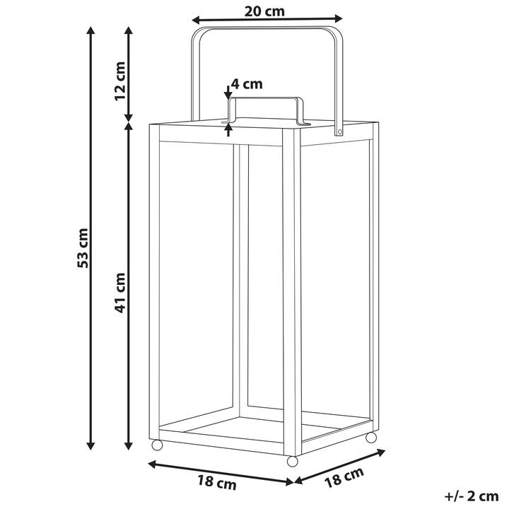 Productafbeelding Beliani Lantaarn metaal zwart 41 cm LEPAR