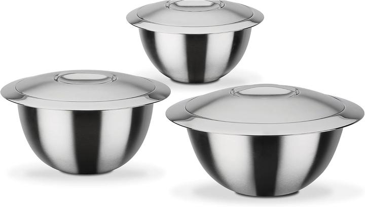 GSW Thermo bowls with lid 3-piece set made of double-walled stainless steel (16 cm, 1.20 l, 3x)