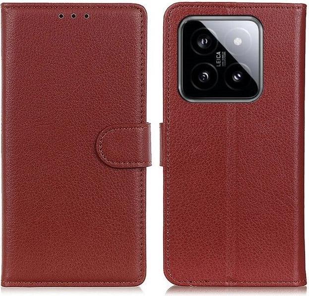 Image du produit MU Classic Série de couvertures de livres en cuir Litchi (Xiaomi 14 Pro)