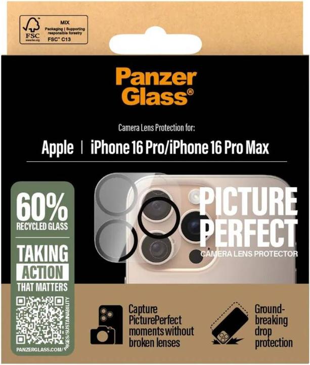 Produktbild PanzerGlass Picture Perfect Kameraschutz (1 Stk., Apple iPhone 16 Pro, Apple iPhone 16 Pro Max)
