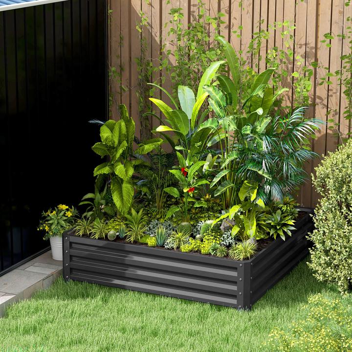 Image du produit Outsunny Hochbeet Stahl Hellgrau