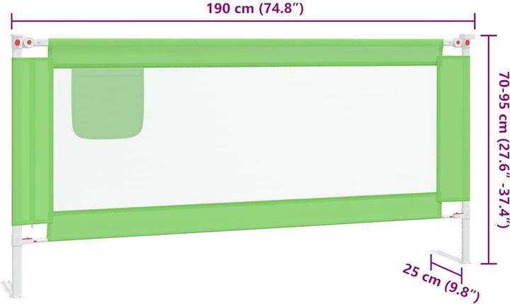 Actual product image vidaXL Bettgitter (190 x 25 x 70 cm)