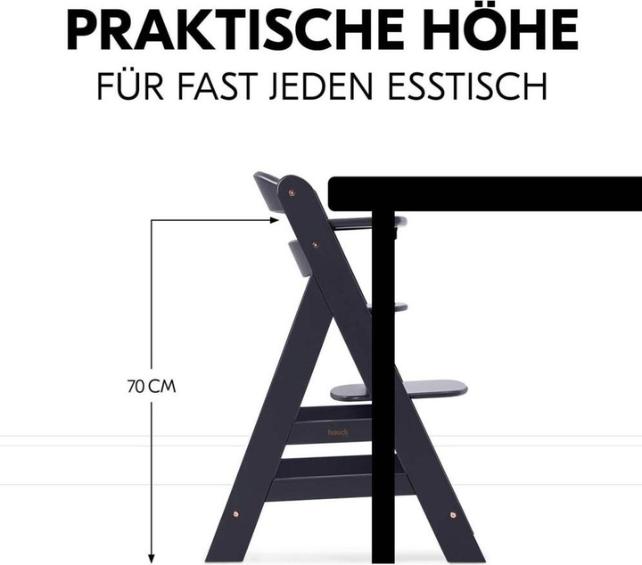 Produktbild Hauck Alpha Newborn Set Plus Dark Grey (Hochstuhl)