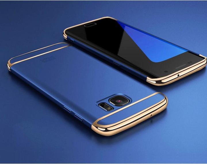 Produktbild König Design Handy Hülle Schutz Case für Samsung Galaxy J7 2017 Bumper 3 in 1 Cover Blau Neu (Samsung Galaxy A7 (2017))