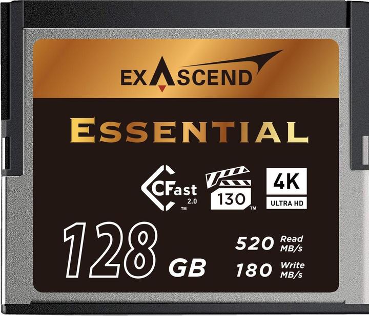 Productafbeelding Exascend CFast-kaart 2.0 128 GB R550/W530 Essential Series (nieuw) (128 GB, CFast 2.0)