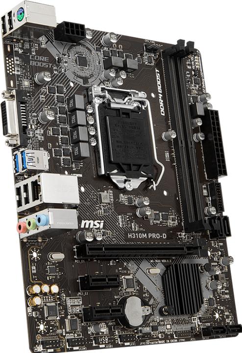 Actual product image MSI H310M Pro-D (LGA 1151, Intel H310, mATX)