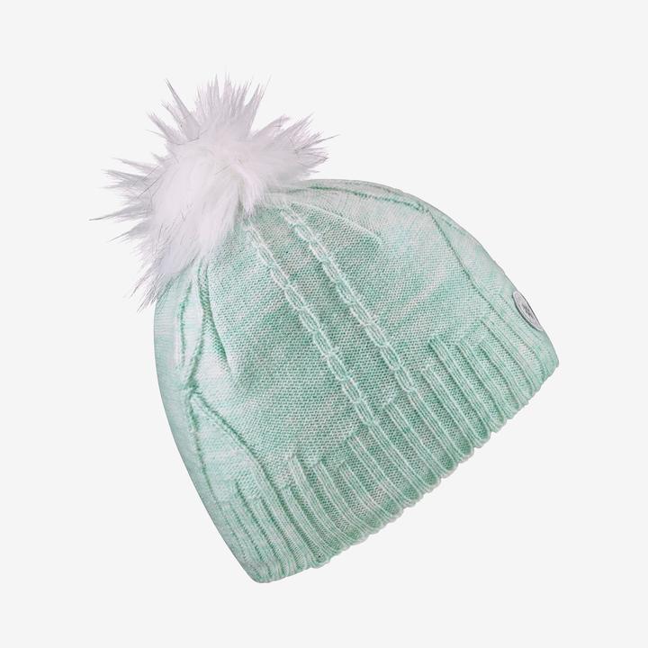 Actual product image Wedze Kids hat warm cable knit wool - light blue