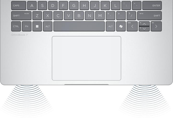 Actual product image HP OmniBook 7 AI (14", 1000 GB, 16 GB, Eng. Int., Intel Core Ultra 5 225U)