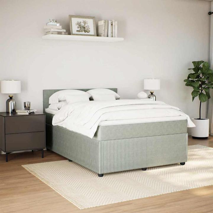 Produktbild VidaXL Bo x springbett mit Matratze 120 x 200 cm Samt (120 x 200 cm)