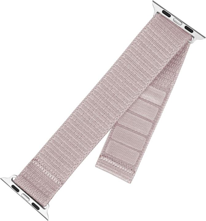 Productafbeelding Fixed Nylon bandje voor Apple Watch 38/40/41 mm, roze (41 mm, Nylon, Roestvrij staal)