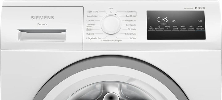 Actual product image Siemens WM14NK23 (8 kg, Left, EU plug)