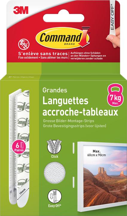 Command Languettes accroche-tableau L, Multi-Pack