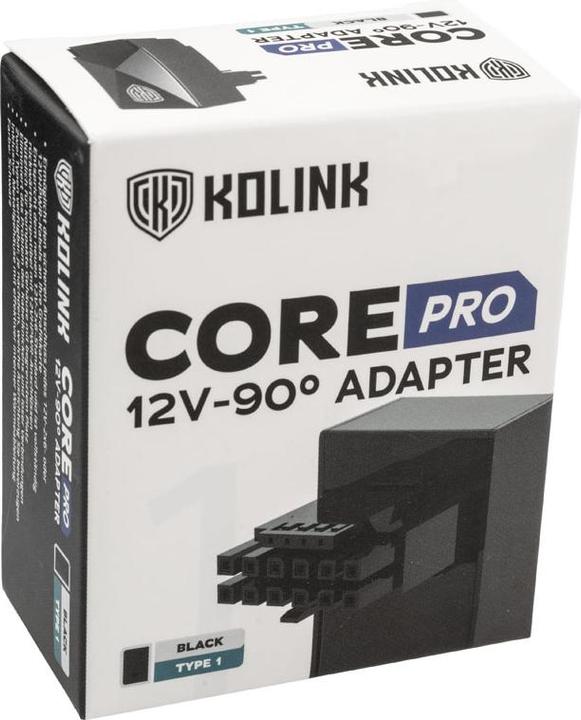 Produktbild Kolink Core Pro 12V-2x6 90 Grad Adapter - Typ 1, schwarz