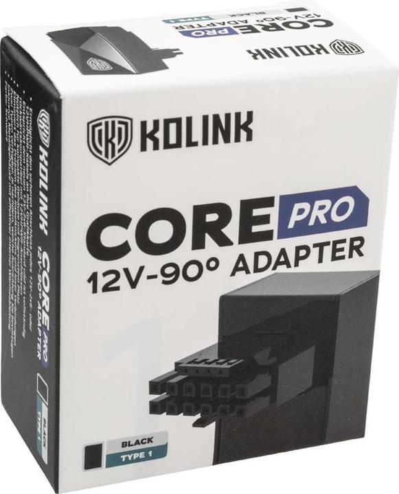 Immagine prodotto Kolink Adattatore Core Pro 12V-2x6 a 90 gradi - tipo 1, nero