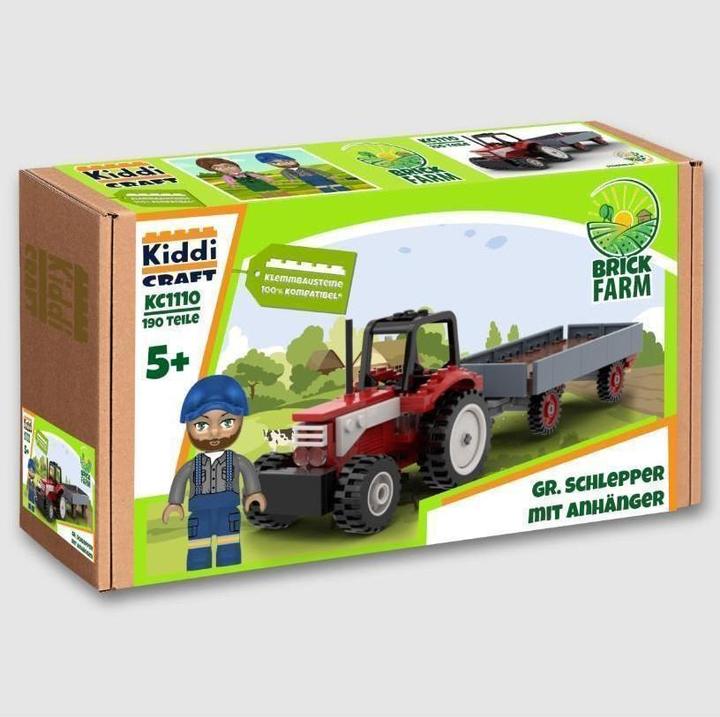 Actual product image Kiddicraft Large tractor with trailer