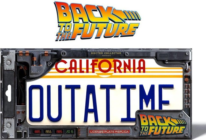 Produktbild Doctor Collector Zurück in die Zukunft: "Outatime" DeLorean Nummernschild 1/1 (33 x 16 cm)
