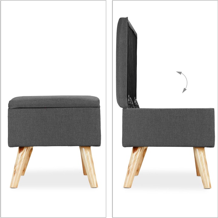 Image du produit Relaxdays Banc de rangement, rembourré (79.50 cm)